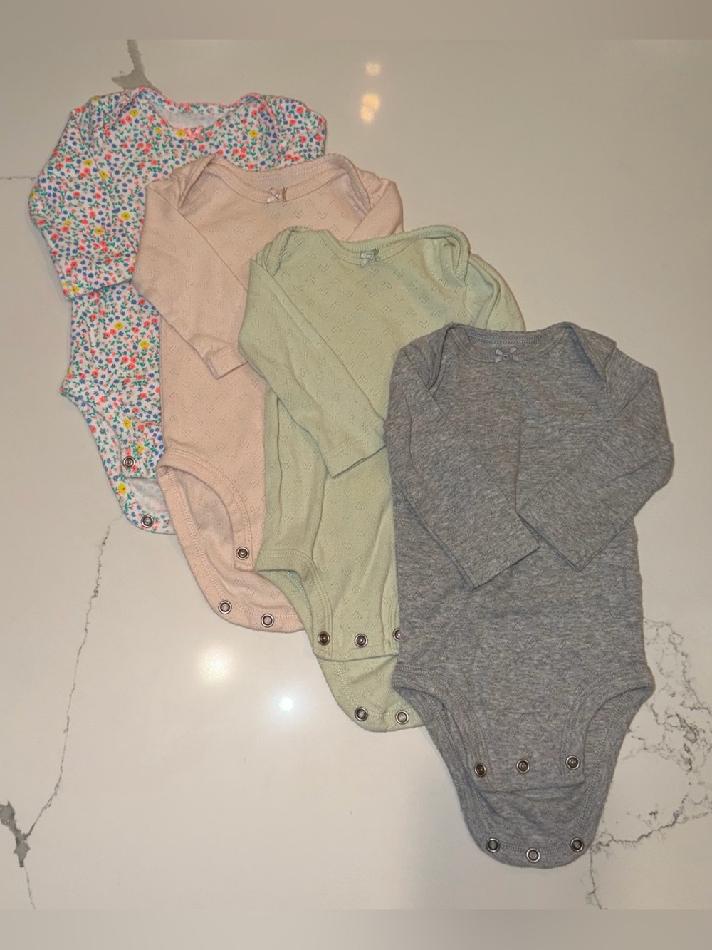 Carter’s 3 Month Long Sleeve Onesies (4)